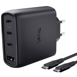 CARGADOR PARED/VIAJE 3xUSB-C + USB-A 65W MAXO NEGRO TRUST